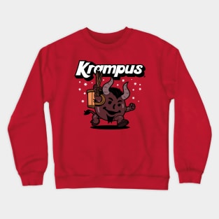 Krampus Christmas 80's Xmas Cute Cartoon Logo Parody Crewneck Sweatshirt